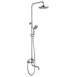 Душевая система Elghansa 2306683-2L (Set-29) хром купить в интернет-магазине сантехники Sanbest