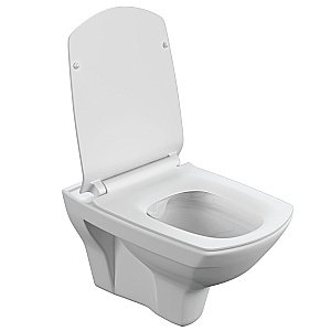 Унитаз подвесной Cersanit CARINA XL CO DPL EO slim c инсталляцией VECTOR/кнопка BLICK хром матовый, с крышкой микролифт, безободковый купить в интернет-магазине Sanbest