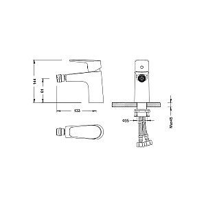 Смеситель для биде Aquatek Бетта AQ1118CR хром купить в интернет-магазине сантехники Sanbest