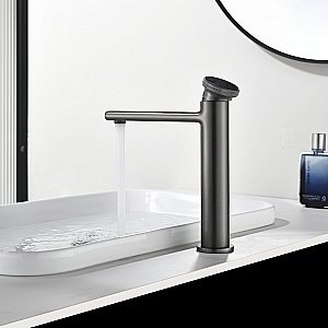 Смеситель для раковины Black&white Gravity GF-7307-GM оружейная сталь матовая купить в интернет-магазине сантехники Sanbest