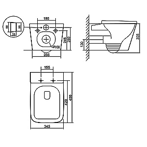 Инсталляция для унитаза Azario AZ-8010-1000 купить в интернет-магазине сантехники Sanbest
