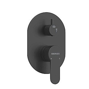 Душевая система Berges VENTAS 73008 черная матовая купить в интернет-магазине сантехники Sanbest