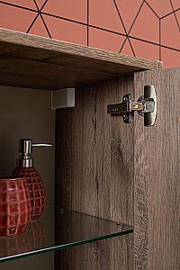 Шкаф-пенал Aquanet Lino 253914 35 Дуб Веллингтон для ванной в интернет-магазине сантехники Sanbest