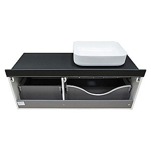 Тумба с раковиной Comforty Милан 120 белый глянец для ванной в интернет-магазине Sanbest