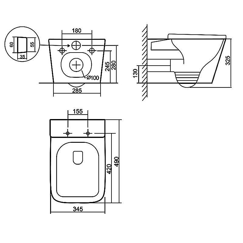 Инсталляция для унитаза Azario AZ-8010-1000 купить в интернет-магазине сантехники Sanbest