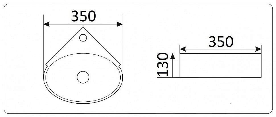 Раковина Ceramalux N 35 9359 белая купить в интернет-магазине Sanbest