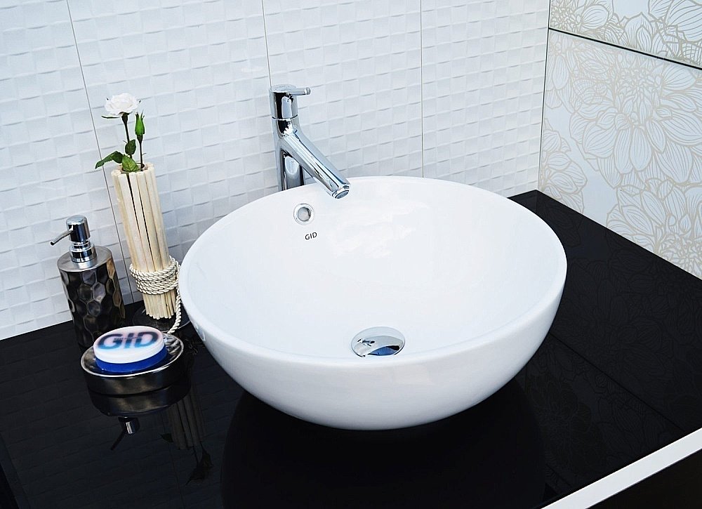 Раковина накладная Gid Esfera 43 N9003a 51103 белая купить в интернет-магазине Sanbest