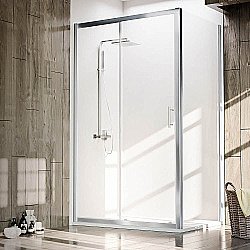Душевой уголок Veconi Rovigo RV072-10070-01-C4 100х70 стекло прозрачное/профиль хром купить в интернет-магазине Sanbest