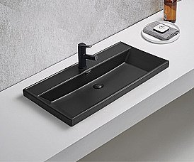 Раковина встраиваемая Gid Bm5580s черная матовая купить в интернет-магазине Sanbest