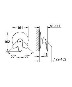 Смеситель для душа Grohe Eurodisc Cosmopolitan 19549 002 купить в интернет-магазине сантехники Sanbest