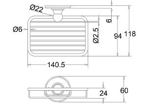 Мыльница Burlington A13 CHR хром купить в интернет-магазине сантехники Sanbest