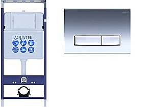 Инсталляция для унитаза Aquatek Easy Fix INS-0000010 с кнопкой KDI-0000023 Хром купить в интернет-магазине сантехники Sanbest