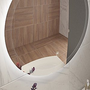 Зеркало с LED подстветкой Cezares ECO CZR-SPC-LED-TCH 90x90 в ванную от интернет-магазине сантехники Sanbest