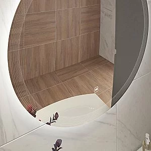 Зеркало с LED подстветкой Cezares ECO CZR-SPC-LED-TCH 90x90 в ванную от интернет-магазине сантехники Sanbest