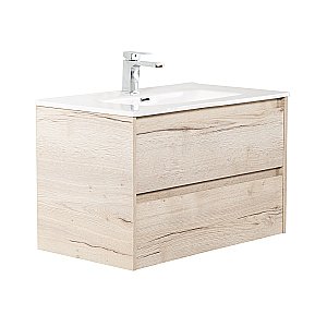 Тумба с раковиной BelBagno KRAFT 80 2C-SO/LOV-800-LVB Rovere Galifax Bianco для ванной в интернет-магазине Sanbest