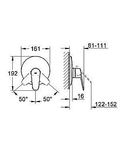 Смеситель для душа Grohe Eurodisc Cosmopolitan 19549 002 купить в интернет-магазине сантехники Sanbest