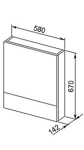Зеркальный шкаф Aquanet Нота 58 белый купить в интернет-магазине сантехники Sanbest