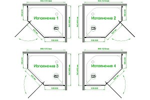 Душевой уголок Royal Bath TR RB1085TR-C-BL 85х100 матовое стекло/профиль черный купить в интернет-магазине Sanbest