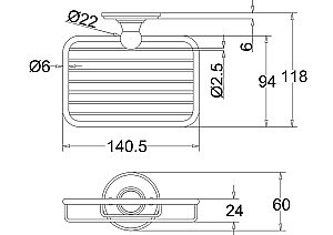 Мыльница Burlington A13 CHR хром купить в интернет-магазине сантехники Sanbest