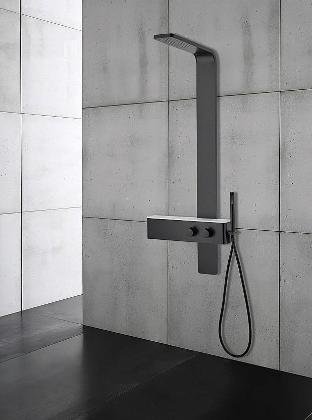 Душевая панель CeruttiSpa BARBARIA B CT9657 черная купить в интернет-магазине сантехники Sanbest