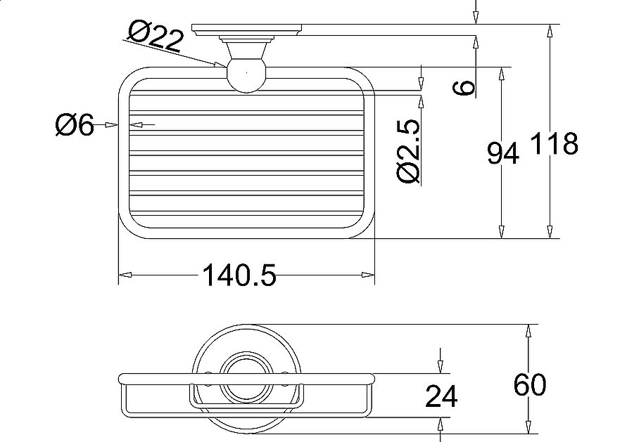 Мыльница Burlington A13 CHR хром купить в интернет-магазине сантехники Sanbest