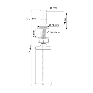 Диспенсер WasserKRAFT K-75993 золото матовое купить в интернет-магазине сантехники Sanbest