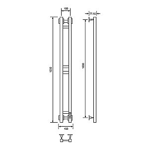Полотенцесушитель электрический Veconi Еро E12010CH-A хром купить в интернет-магазине сантехники Sanbest