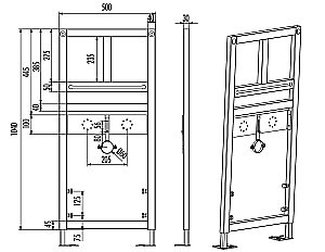 Инсталляция для раковины Creavit GLM100.01 купить в интернет-магазине сантехники Sanbest