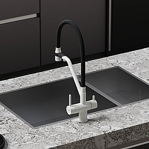 Смеситель для кухни Sancos Dora SC4003GR белый гранит купить в интернет-магазине сантехники Sanbest