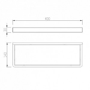 Полка стеклянная Abber WESTEN AA1759G 40 золото матовое купить в интернет-магазине сантехники Sanbest