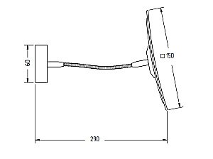 Зеркало косметическое Migliore Kvant 29802 золото купить в интернет-магазине сантехники Sanbest