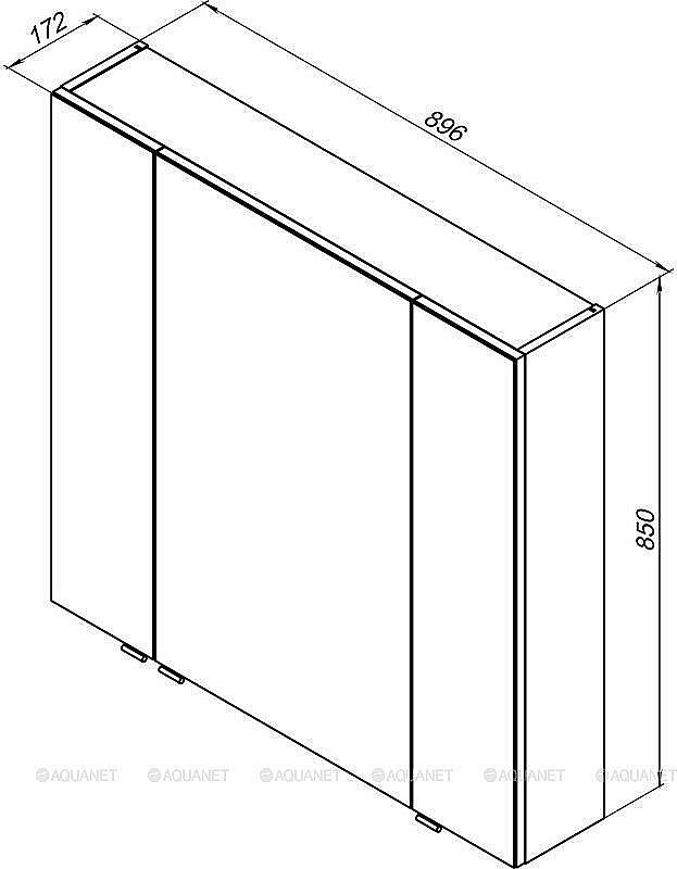 Зеркальный шкаф Aquanet Алвита 90 белый купить в интернет-магазине сантехники Sanbest
