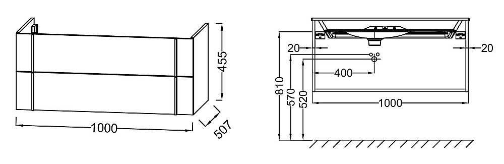 Тумба с раковиной Jacob Delafon NOUVELLE VAGUE 100 EB3032-N18+EXAQ112-Z-MK4 белый глянцевый/раковина серая для ванной в интернет-магазине Sanbest