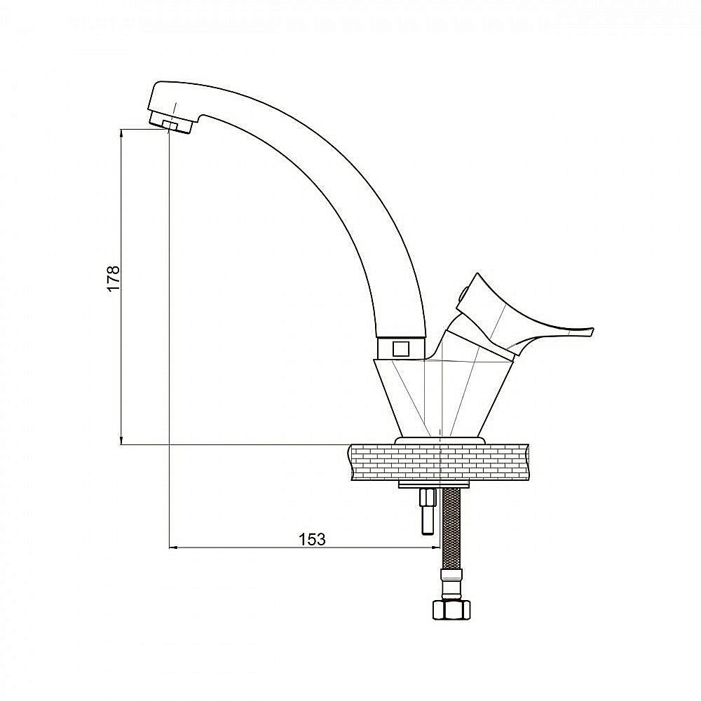 Смеситель для раковины GPD Florus MTL170 купить в интернет-магазине сантехники Sanbest