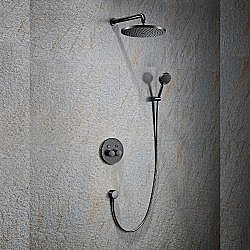 Душевая система Black&White UNIVERSE U7566GM оружейная сталь купить в интернет-магазине сантехники Sanbest