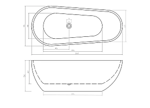 Ванна акриловая  Ceruttispa MIMI160 160х75 белая купить в интернет-магазине Sanbest