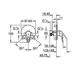 Смеситель для душа Grohe Eurostyle New 33635003 купить в интернет-магазине сантехники Sanbest