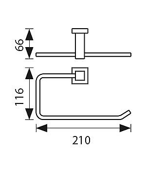 Полотенцедержатель Kaiser KH-2301 хром купить в интернет-магазине сантехники Sanbest