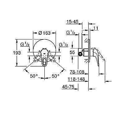 Смеситель для душа Grohe Eurostyle New 33635003 купить в интернет-магазине сантехники Sanbest