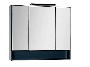 Зеркальный шкаф Aquanet Виго 100 сине-серый купить в интернет-магазине сантехники Sanbest