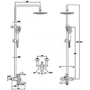 Душевая система Kaiser Sonat SX-2060-4 белая купить в интернет-магазине сантехники Sanbest
