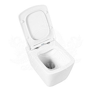 Унитаз подвесной Art&Max Techno AM9310CHR/SC белый, с сиденьем микролифт, безободковый купить в интернет-магазине Sanbest