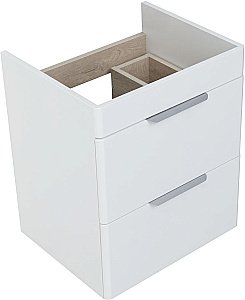 Тумба с раковиной Aquanet Ирис new 50 подвесная белый глянец для ванной в интернет-магазине Sanbest