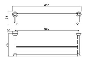 Полка Aquatek Классик AQ4515CR 60 хром купить в интернет-магазине сантехники Sanbest