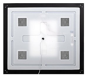 Зеркало BelBagno Kraft 90х80 SPC-KRAFT-TCH-WARM-NERO черное матовое в ванную от интернет-магазине сантехники Sanbest