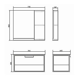 Тумба с раковиной Comforty Бонн 00-00006487 75 дуб темный для ванной в интернет-магазине Sanbest