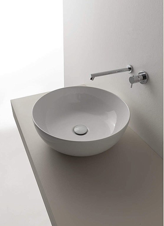 Раковина накладная Globo T-Edje 37 B6T37.BI*0 белая купить в интернет-магазине Sanbest