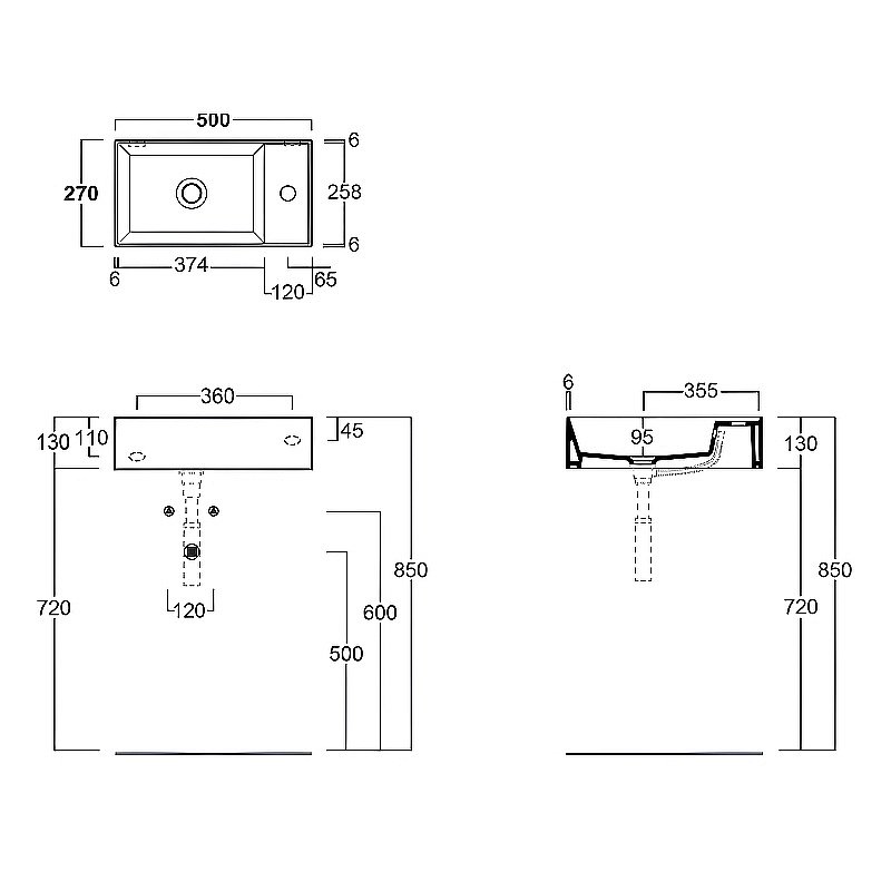 Раковина SIMAS  AGILE AG50 cemento matt*1 купить в интернет-магазине Sanbest