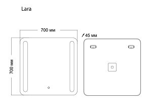 Зеркало GROSSMAN Lara 137070 70x70 в ванную от интернет-магазине сантехники Sanbest