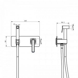 Гигиенический душ Lemark Mista LM6419WG купить в интернет-магазине сантехники Sanbest